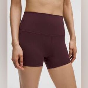 Lululemon Women's High-Waisted Burgundy Shorts